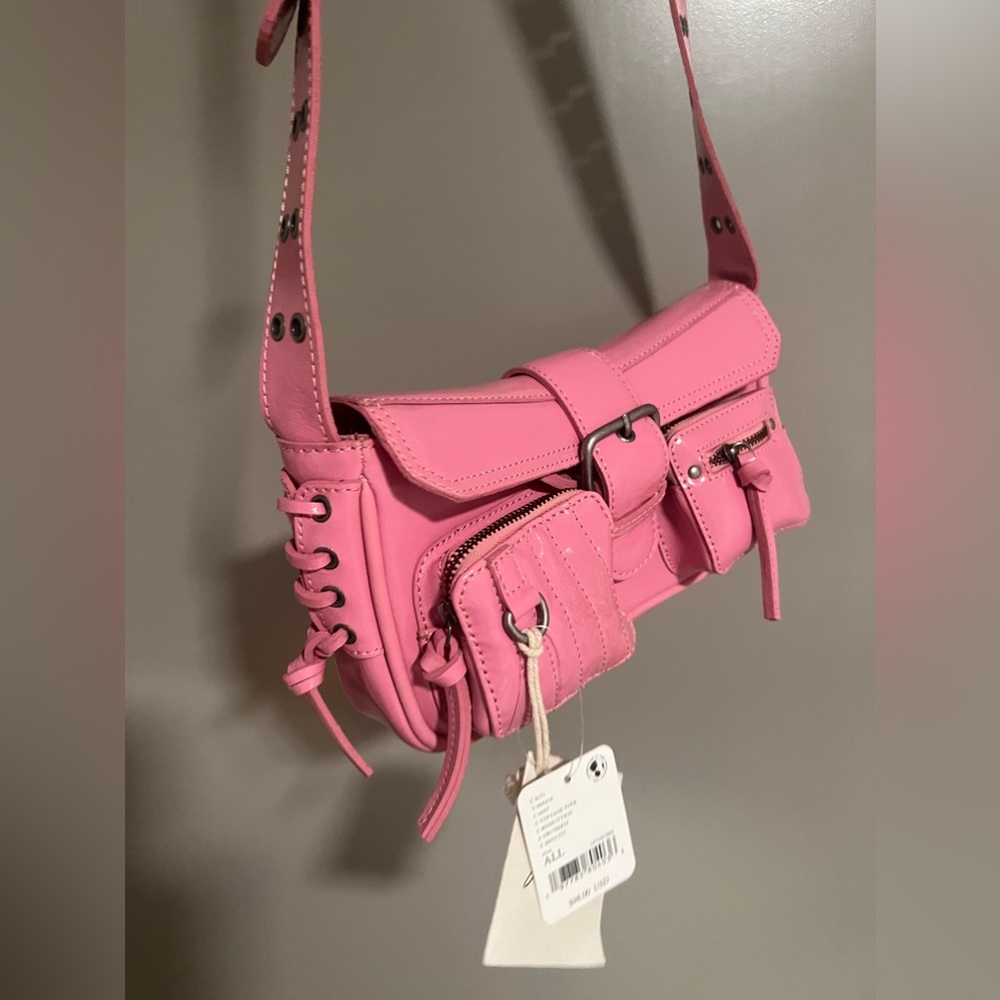 Pink free people purse